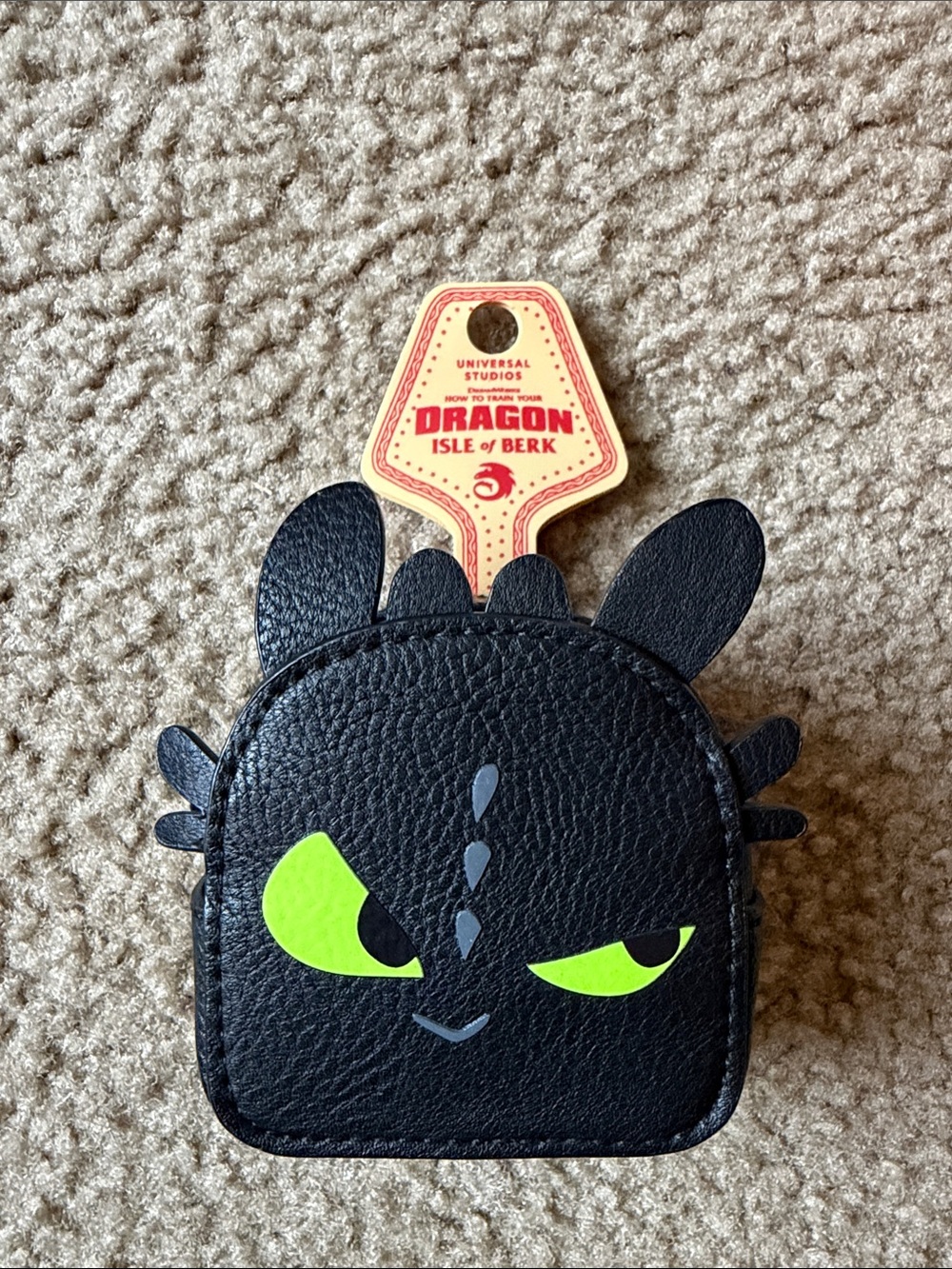 Universal Black Toothless Dragon Coin Purse/Keychain